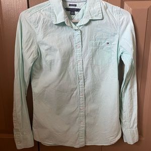 Women’s Light Turquoise Button Down Shirt